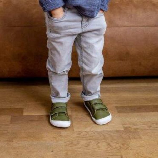 Pololo Barfuss Sneaker Leder olivegrün Zeitbegrenzte Promotion