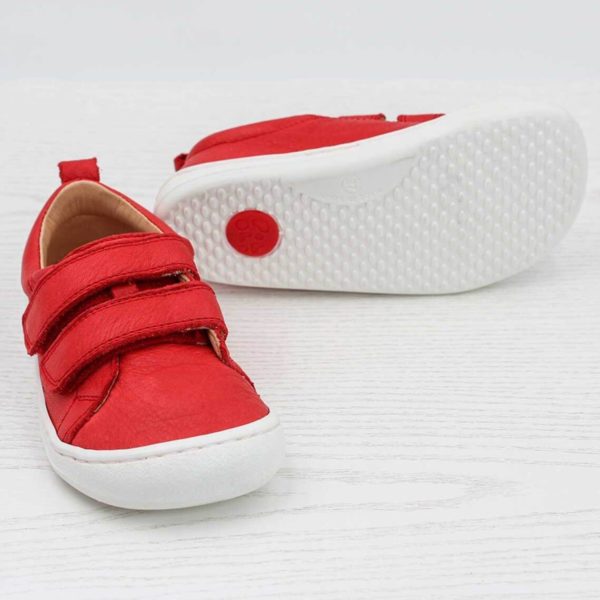 Pololo Barfuss Sneaker Leder rot Bis zu 50% Rabatt