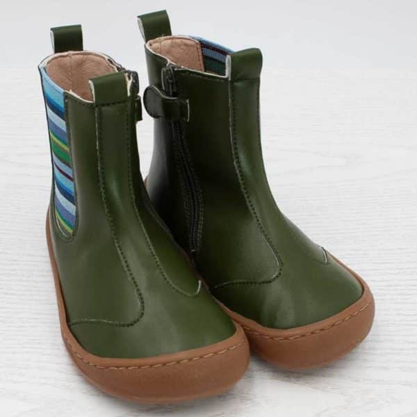 Pololo Barfußschuh Chelsea aus Kaktusleder Grün (vegan) Nur noch ein Tag übrig