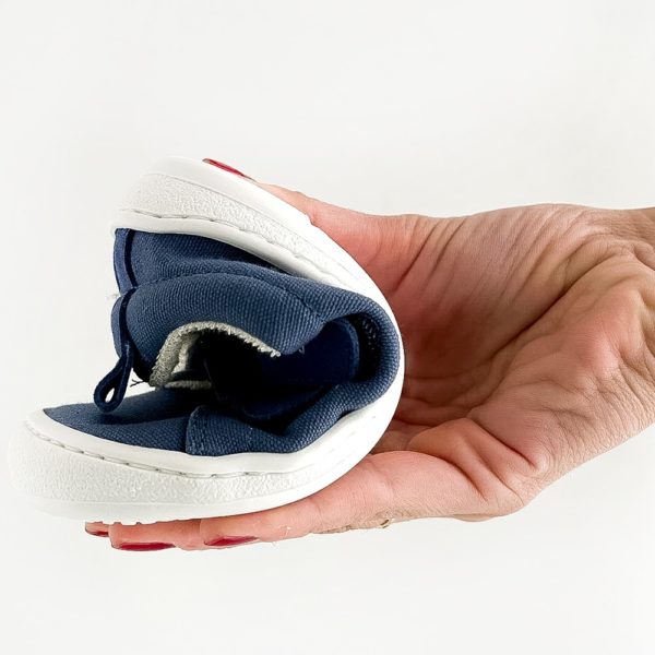 Pololo Baumwoll Barfuß Sneaker Blau Super Rabatt