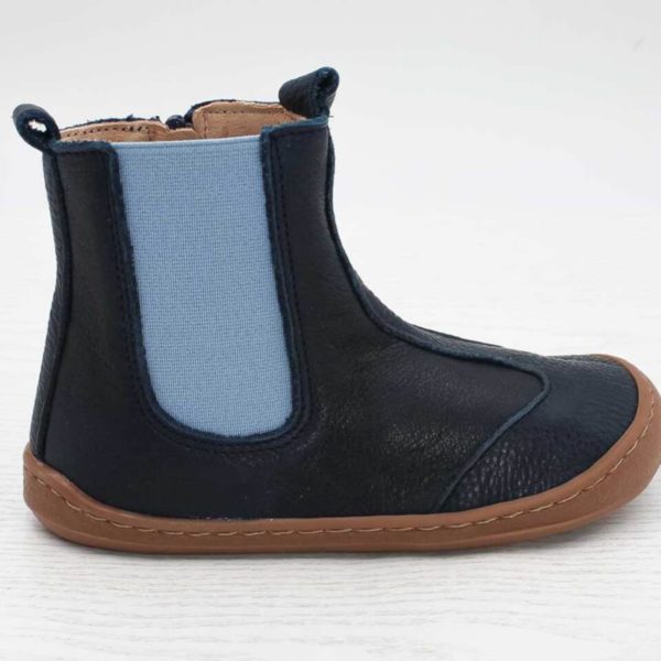 Pololo Barfußschuh Chelsea Leder Blau Speichern exportieren