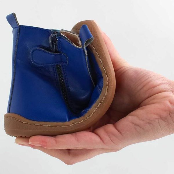 Pololo Barfußschuh Chelsea Leder Blau Speichern exportieren