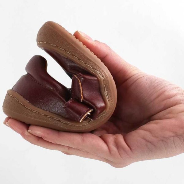 Pololo Barfußschuh Chelsea Leder Braun Black Friday Preise