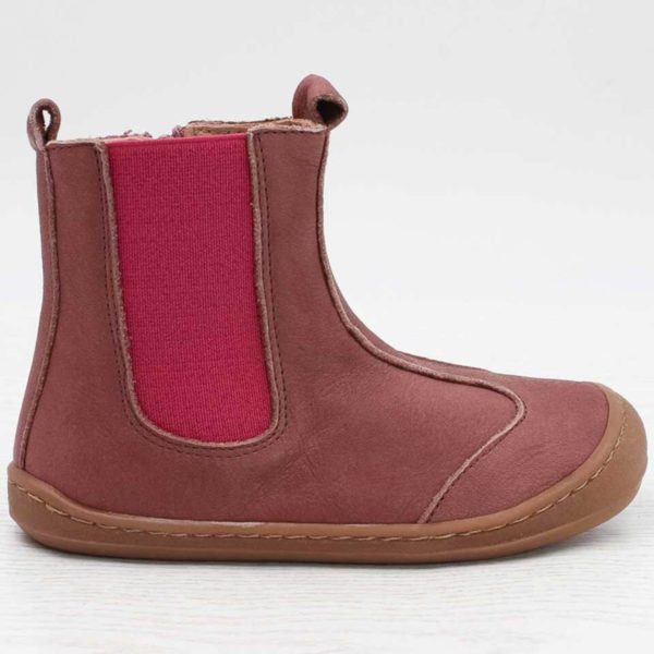 Pololo Barfußschuh Chelsea Leder Lila Im Verkauf