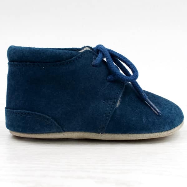 Pololo Für die ersten Schritte – “Porto” der Barfuß Kleinkinderschuh Wollgefüttert blau zollfrei