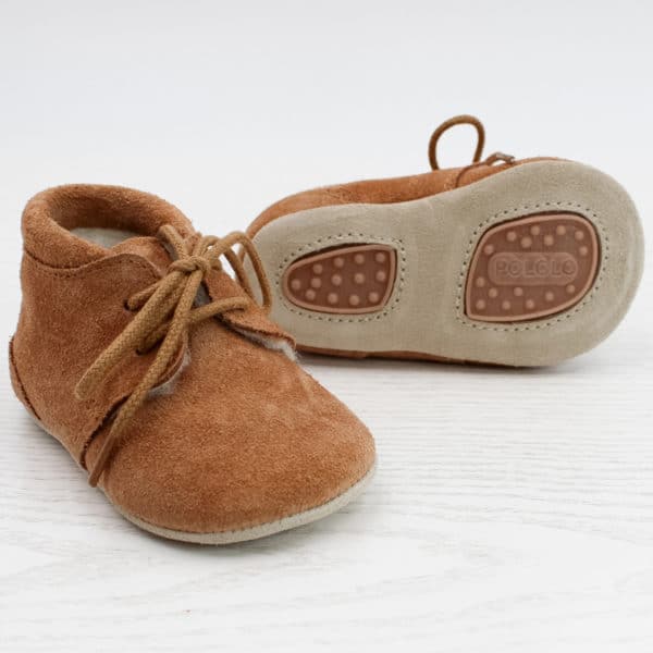 Pololo Für die ersten Schritte – “Porto” der Barfuß Kleinkindschuh Wollgefüttert braun 50% Rabatt für begrenzte Zeit