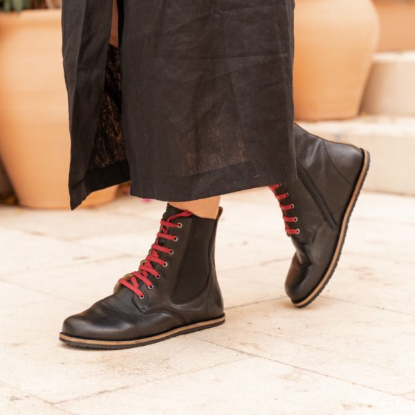 Pololo Barfußschuh Damenstiefellette „MN Aspen“ von Martin Natur – Blau Online Outlet
