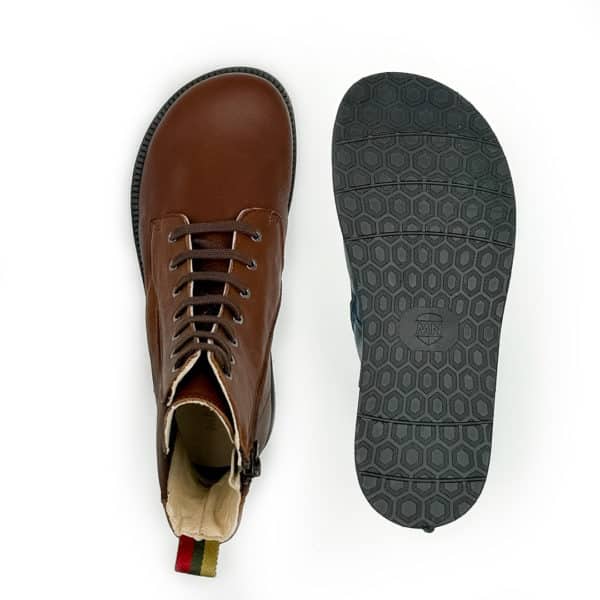Pololo Barfußschuh Damenstiefellette „MN Aspen“ von Martin Natur – Braun Zeitlich begrenztes Angebot