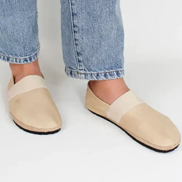 Pololo Barfußschuh für große Kinder und Erwachsene “MN-Apache” beige Blitzangebot