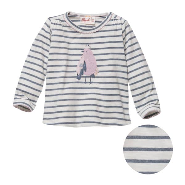 Pololo People Wear Organic Langarm-Shirt Motiv Vogel, aus Bio-Baumwolle Im Verkauf