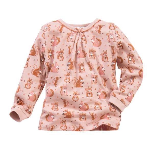 Pololo People Wear Organic Langarm-Pyjama “Eichhörnchen”, rosa, Baumwolle (Bio) Verkauf