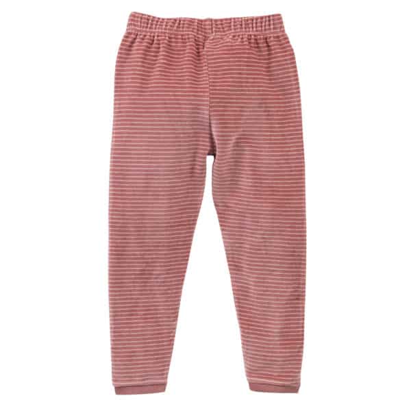 Pololo People Wear Organic Nicki-Pyjama, rosa geringelt, aus 100% Baumwolle (Bio) Schlussverkauf