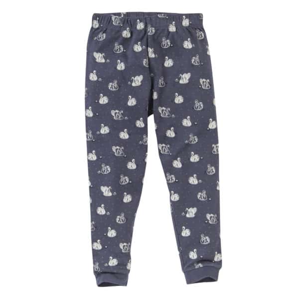 Pololo People Wear Organic Pyjama, dunkelblau/bedruckt mit Schwänen Günstiger Verkauf