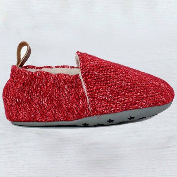 Pololo Hausschuhe aus recy. Textilien Rot Osterangebot