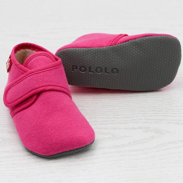 Pololo Barfuß Hausschuh mit Klettverschluss – pink Heißer Verkauf