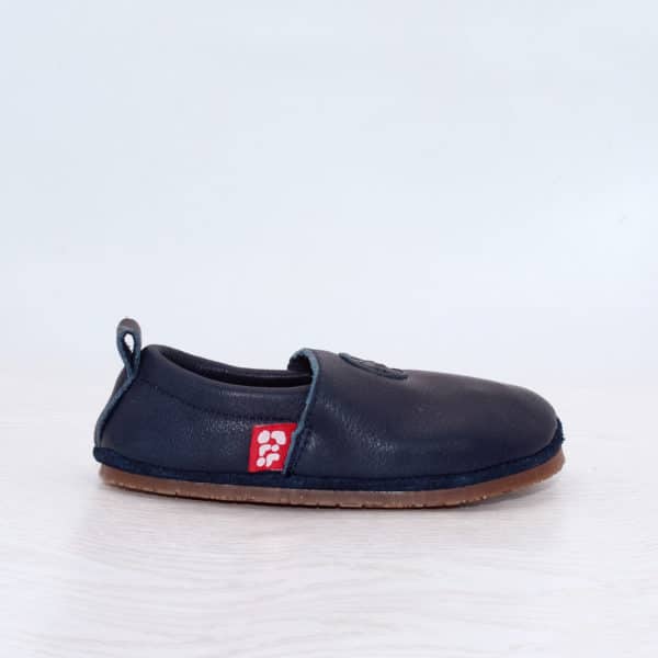 Pololo Barfußschuh Uni Leder Blau Sonderangebote