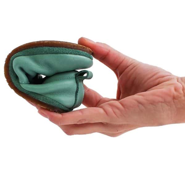 Pololo Barfußschuh Uni Leder Hellgrün Super Sparpreis