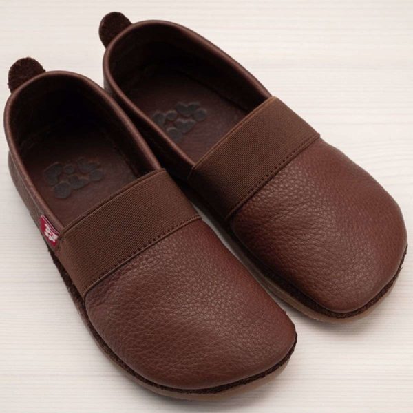 Pololo Outdoor Barfußschuh “Elastico” Dunkelbraun mit Gummisohle – Restgrößen 20-26 Neueste Stile