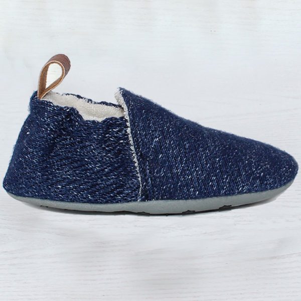 Pololo Hausschuhe aus recy. Textilien Blau 18/19-26/27 2025