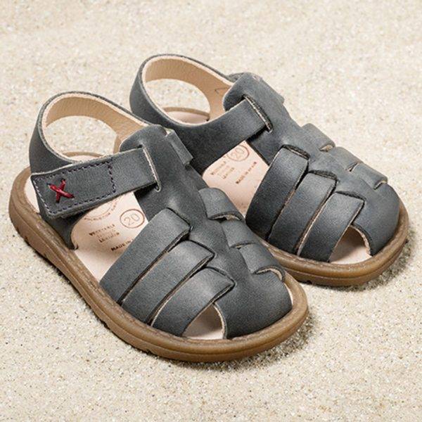 Pololo Sandale Fiesta Grau – Restpaare in Größe 20 zollfrei