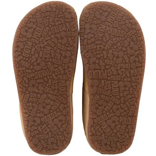 Pololo Outdoor Barfußschuh “Cordel” Hellbraun mit Gummisohle im Angebot
