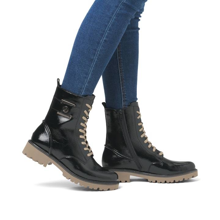 Remonte Artikelnummer D8663-00 remonte Damen Biker Boots glanzschwarz Große Rabatte