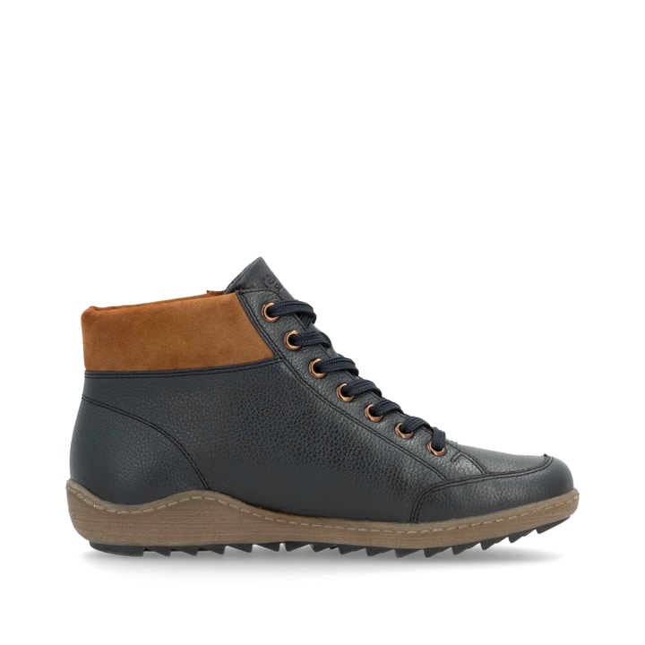 Remonte Artikelnummer R1457-14 remonte Damen Schnürschuhe dunkelblau-nougatbraun Räumungsverkauf