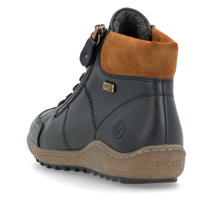 Remonte Artikelnummer R1457-14 remonte Damen Schnürschuhe dunkelblau-nougatbraun Räumungsverkauf