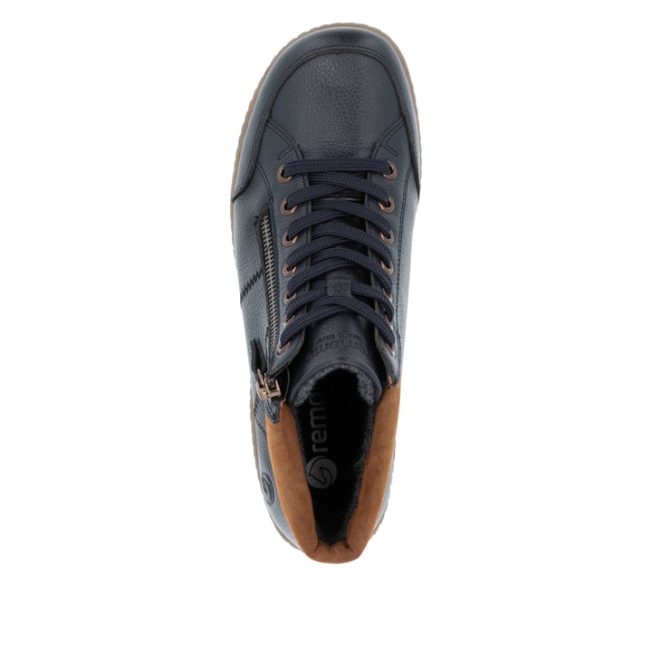 Remonte Artikelnummer R1457-14 remonte Damen Schnürschuhe dunkelblau-nougatbraun Räumungsverkauf
