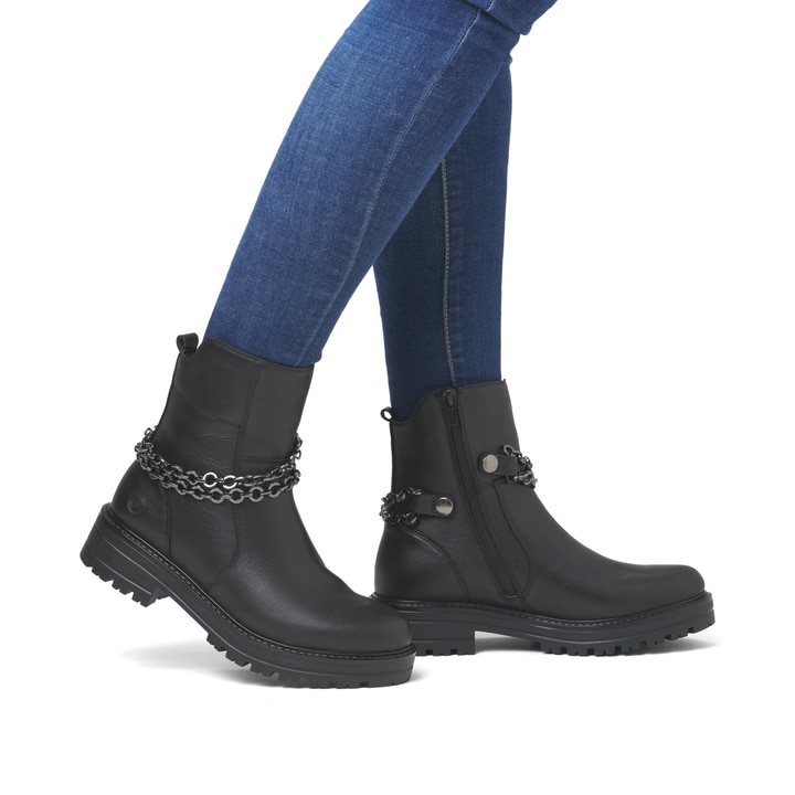 Remonte Artikelnummer D2285-00 remonte Damen Biker Boots nachtschwarz Kauf eins, bekomm eins gratis