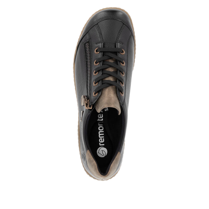 Remonte Artikelnummer R1402-08 remonte Damen Schnürschuhe urbanschwarz-zimtbraun Nur noch ein Tag übrig