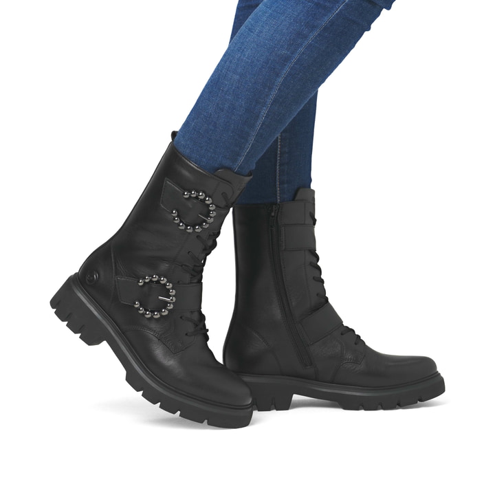 Remonte Artikelnummer D1W70-00 remonte Damen Schnürstiefel tiefschwarz 50% Rabatt mit kostenlosem Versand