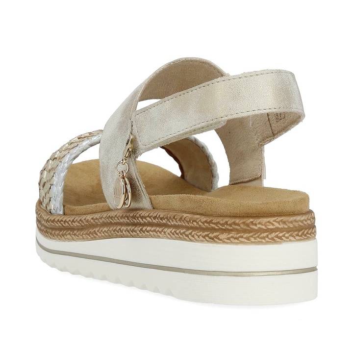 Remonte Artikelnummer D0Q56-90 remonte Damen Riemchensandalen beige-metallic Letzte 2 Tage