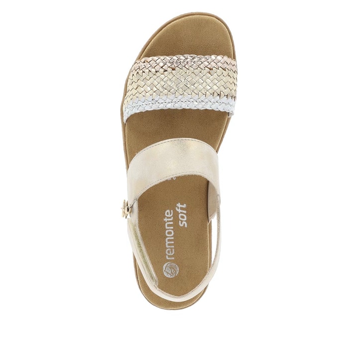 Remonte Artikelnummer D0Q56-90 remonte Damen Riemchensandalen beige-metallic Letzte 2 Tage