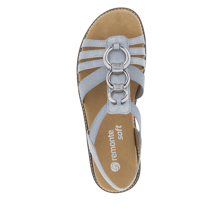 Remonte Artikelnummer D2073-12 remonte Damen Riemchensandalen babyblau-silber Bis zu 50% Rabatt