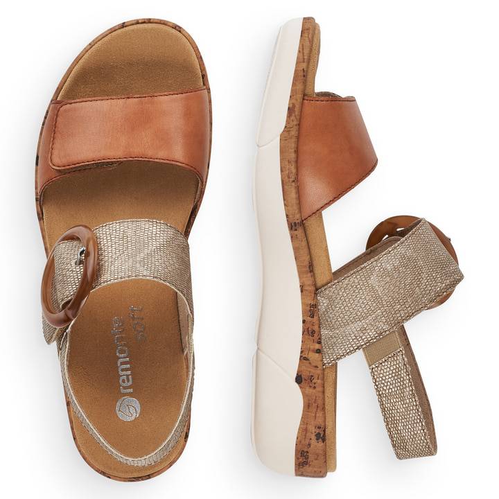 Remonte Artikelnummer R6853-90 remonte Damen Riemchensandalen karamellbraun Sonderangebot der Fabrik