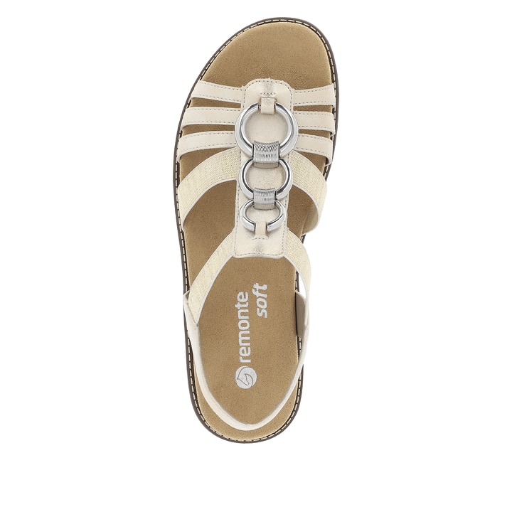 Remonte Artikelnummer D2073-60 remonte Damen Riemchensandalen cremebeige-silber Clearance-Verkauf