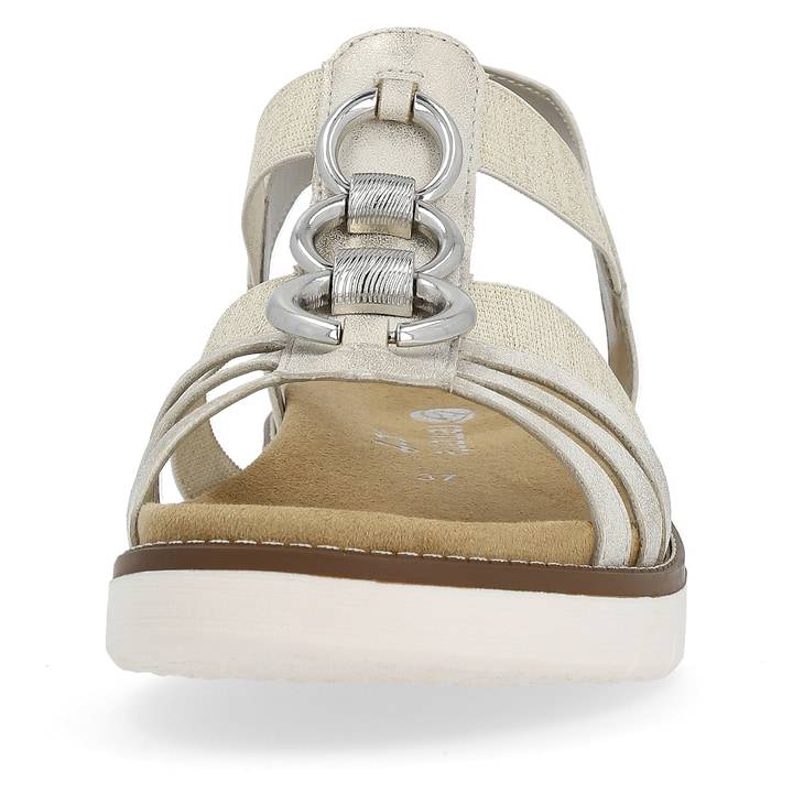Remonte Artikelnummer D2073-60 remonte Damen Riemchensandalen cremebeige-silber Clearance-Verkauf