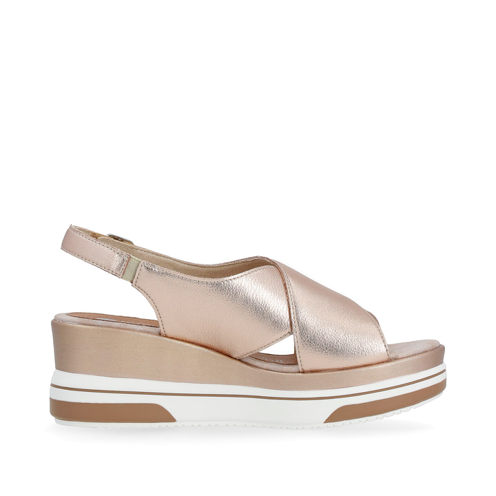 Remonte Artikelnummer D1P53-31 remonte Damen Keilsandaletten metallicrosé Outlet