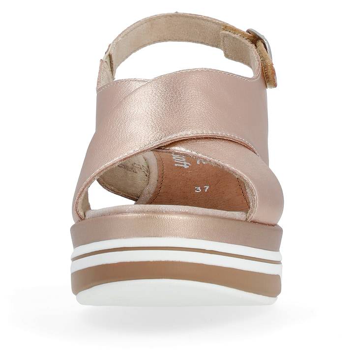 Remonte Artikelnummer D1P53-31 remonte Damen Keilsandaletten metallicrosé Outlet
