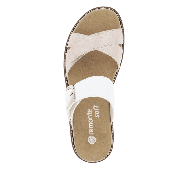 Remonte Artikelnummer D2048-90 remonte Damen Pantoletten metallicrosé-lilienweiß Kostenloser Versand