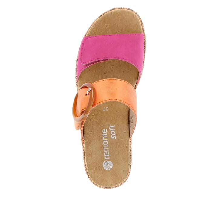 Remonte Artikelnummer R6858-38 remonte Damen Pantoletten apricot-magenta Vatertagsangebot
