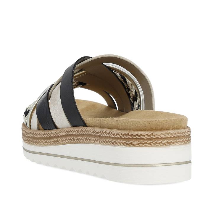 Remonte Artikelnummer D0Q50-02 remonte Damen Pantoletten schwarz-hellbeige Jubiläumsangebot