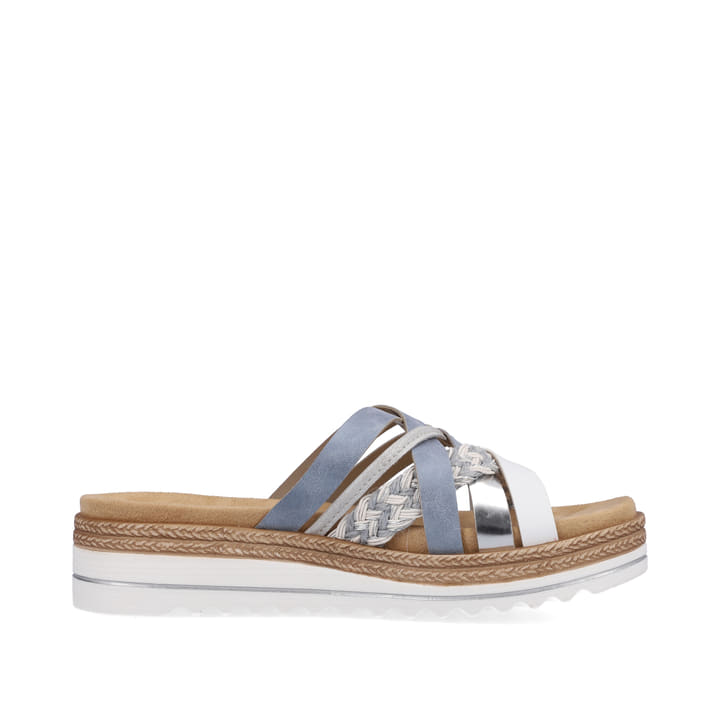 Remonte Artikelnummer D0Q50-12 remonte Damen Pantoletten pastellblau-metallic Saisonale Angebote
