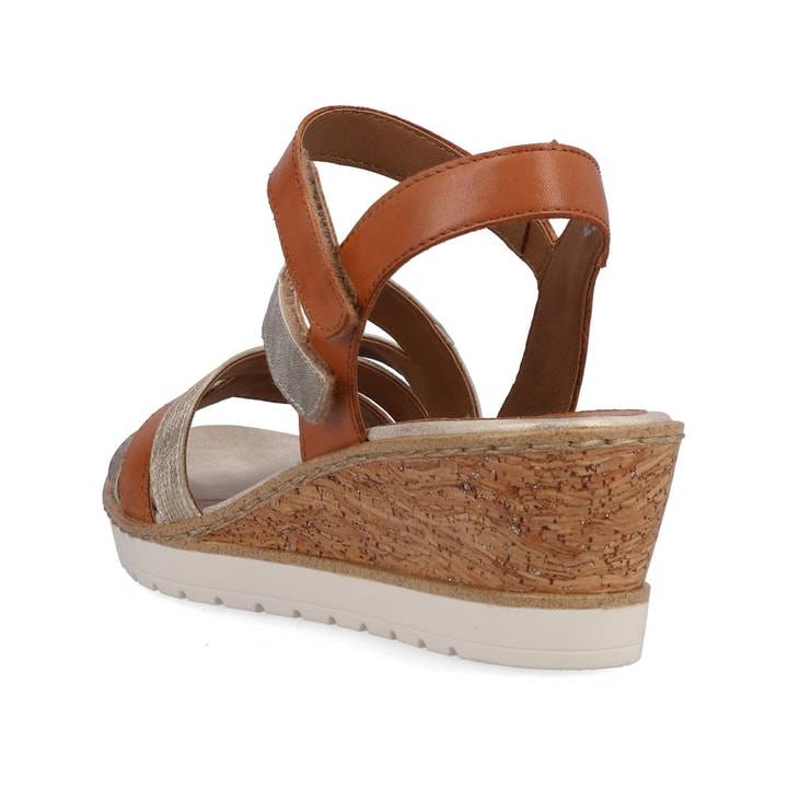 Remonte Artikelnummer R6251-23 remonte Damen Keilsandaletten karamellbraun-metallic Blitzverkäufe