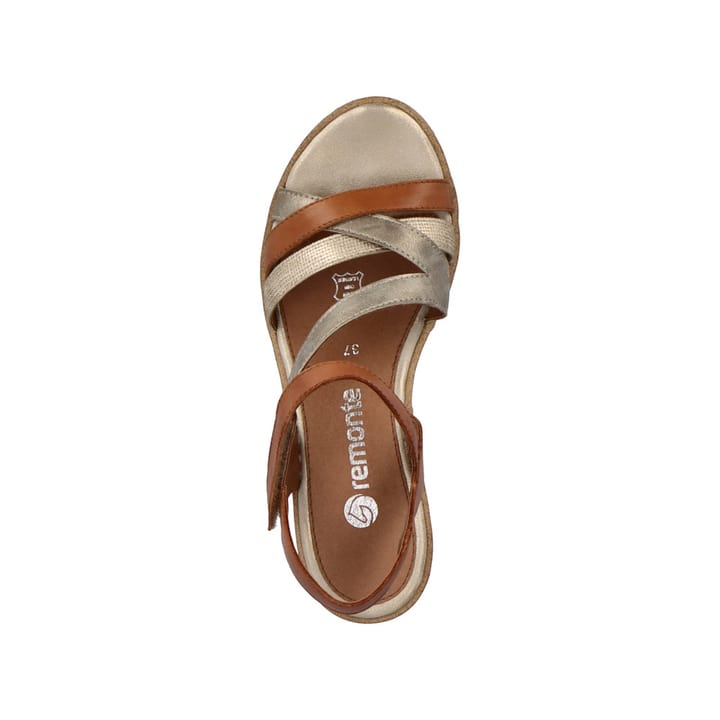 Remonte Artikelnummer R6251-23 remonte Damen Keilsandaletten karamellbraun-metallic Blitzverkäufe