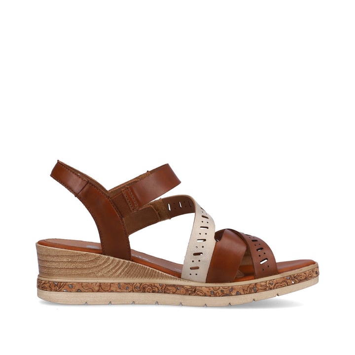 Remonte Artikelnummer D3064-24 remonte Damen Keilsandaletten nussbraun-cremeweiß Online Shopping