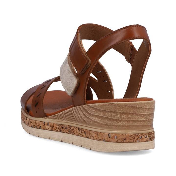 Remonte Artikelnummer D3064-24 remonte Damen Keilsandaletten nussbraun-cremeweiß Online Shopping