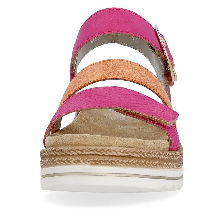 Remonte Artikelnummer D0Q55-31 remonte Damen Riemchensandalen magenta-rostorange Preisnachlass