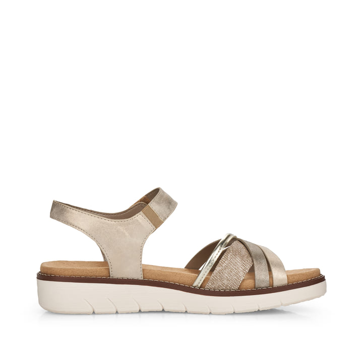 Remonte Artikelnummer D2058-90 remonte Damen Riemchensandalen hellbeige-metallic Muttertagsangebot